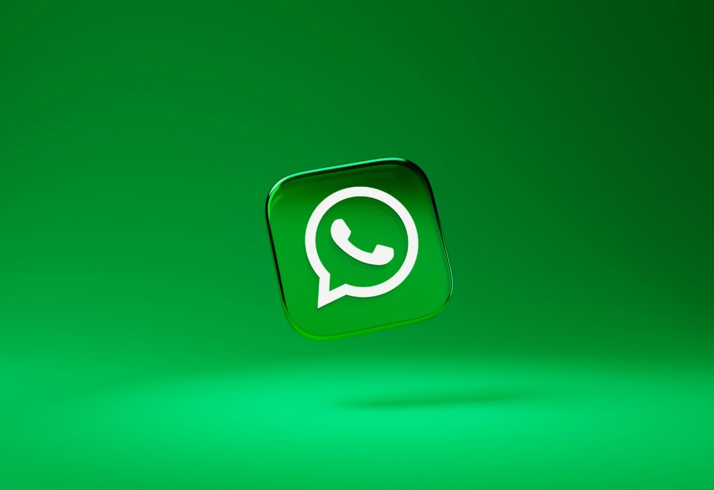The image you provided features the WhatsApp logo on a clean green background. It depicts a floating icon of the WhatsApp logo, with the signature green color and the white speech bubble design.